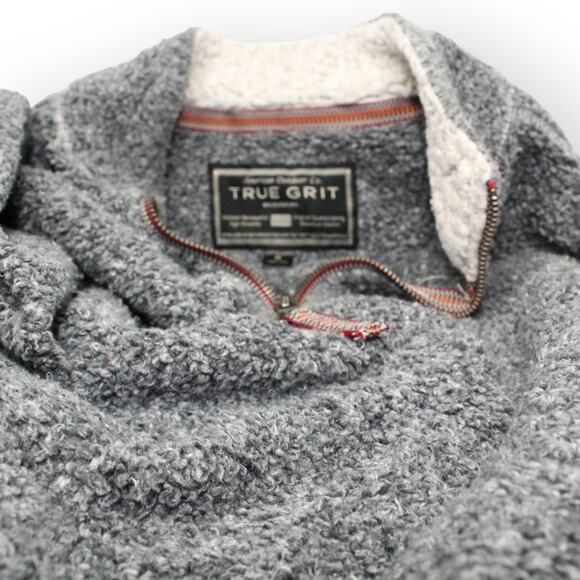 LadiesSm/MenXS TrueGrit Original Frosty Tipped Pullover Sherpa Fleece Jacket - Picture 6 of 9